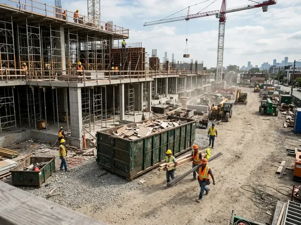 commercial-construction-site-w-002 — frequently asked questions, Low Cost Construction Dumpster Rental in St. Francis, MN